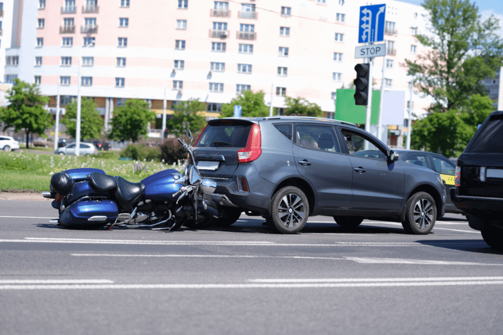 Tipos de colisões com motocicleta